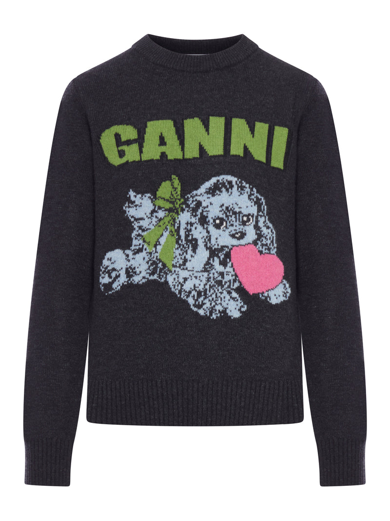 WOOL SWEATER WITH PRINT