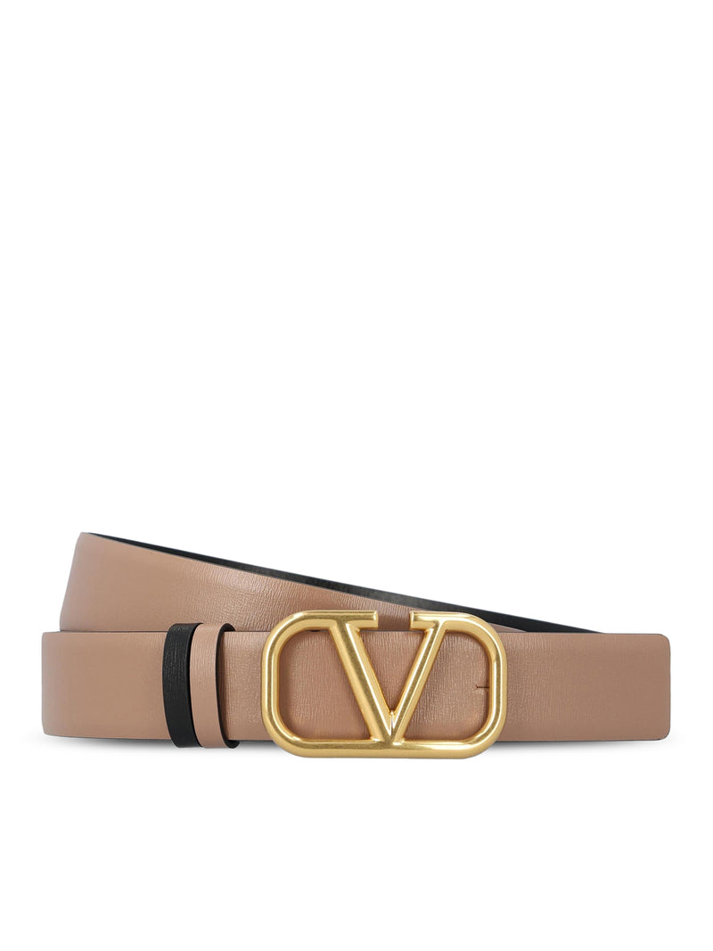 REVERSIBLE VLOGO SIGNATURE BELT IN POLISHED CALFSKIN 30 MM