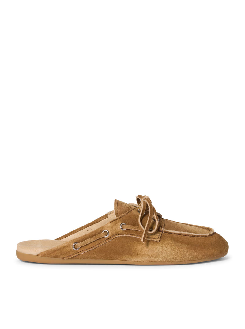 SABOT IN DÉLAVÉ SUEDE LEATHER
