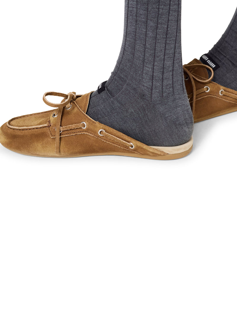 SABOT IN DÉLAVÉ SUEDE LEATHER