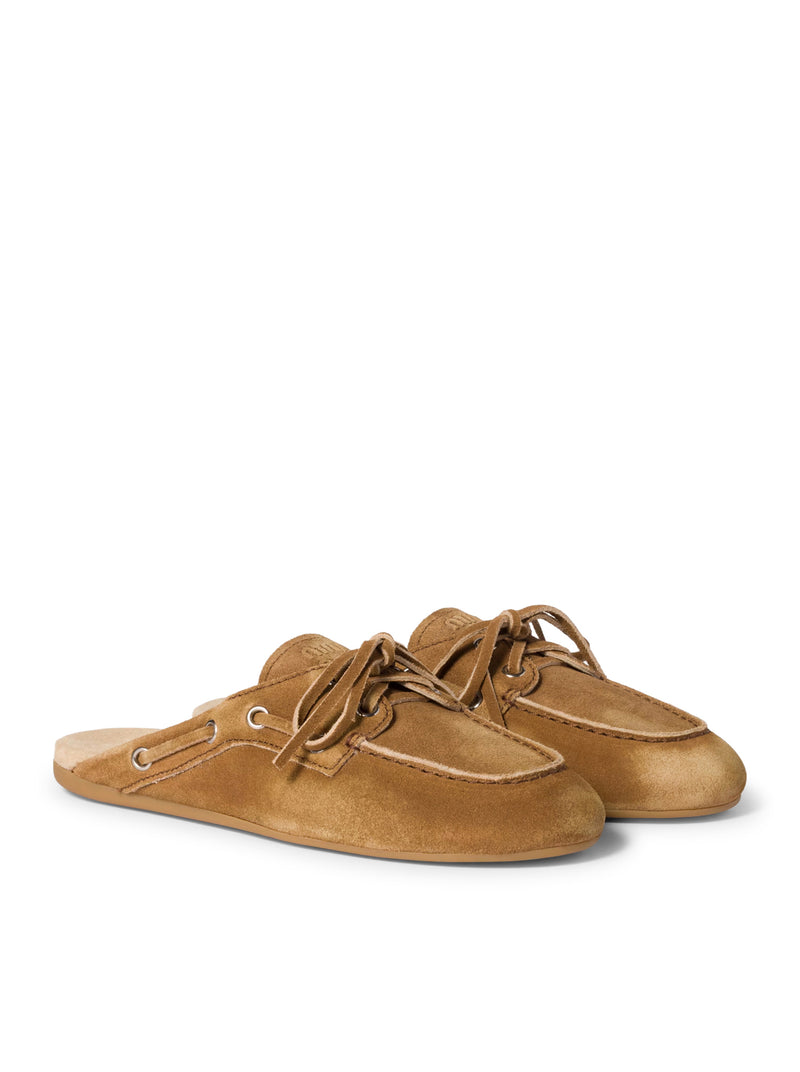 SABOT IN DÉLAVÉ SUEDE LEATHER