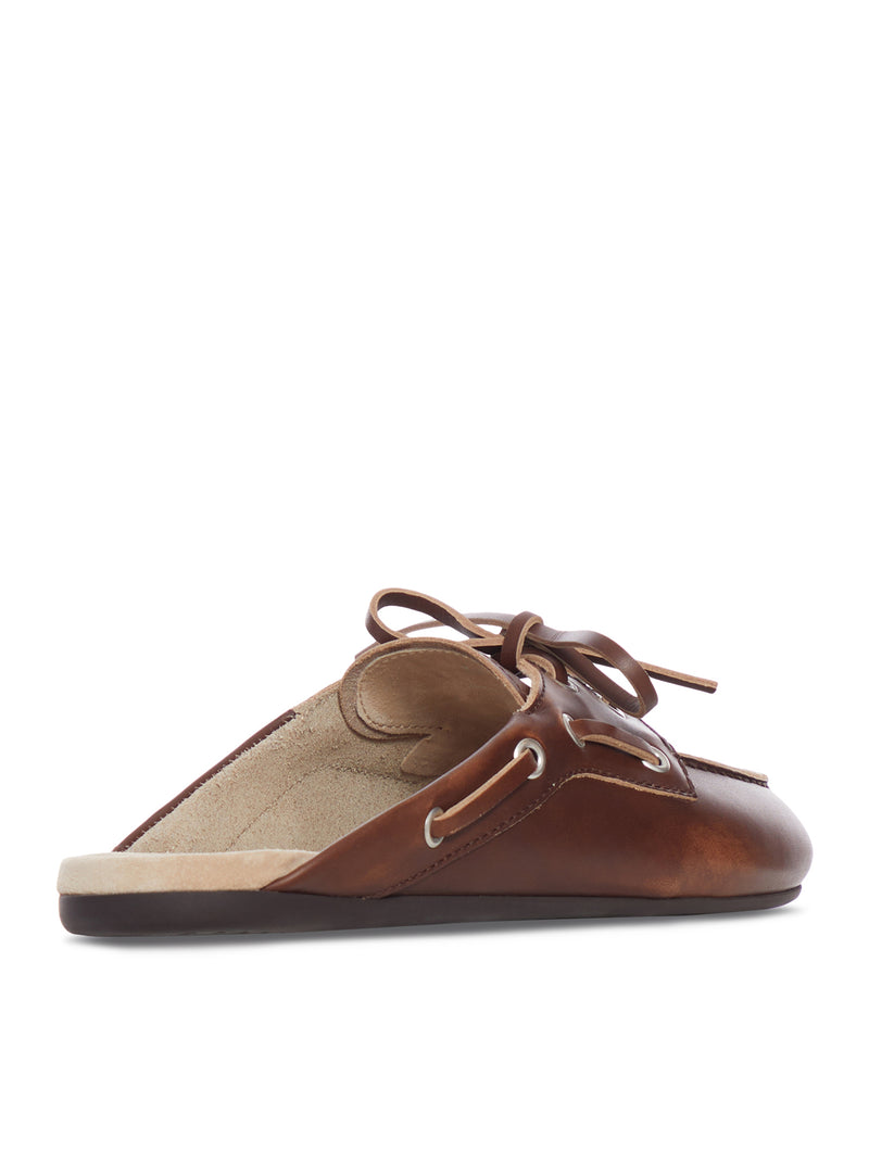 SABOT IN SMOOTH DÉLAVÉ LEATHER