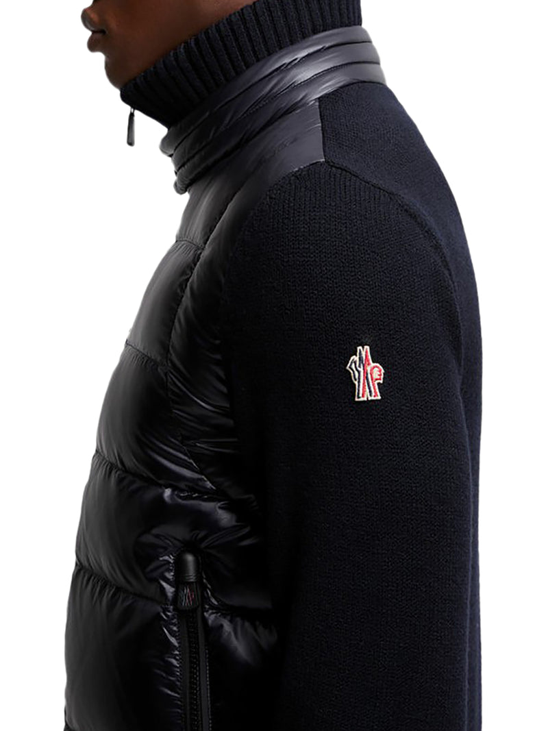 WOOL PADDED CARDIGAN WITH ZIP