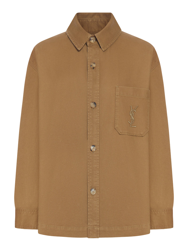 CASSANDRE OVERSHIRT IN COTTON AND LINEN GABARDINE
