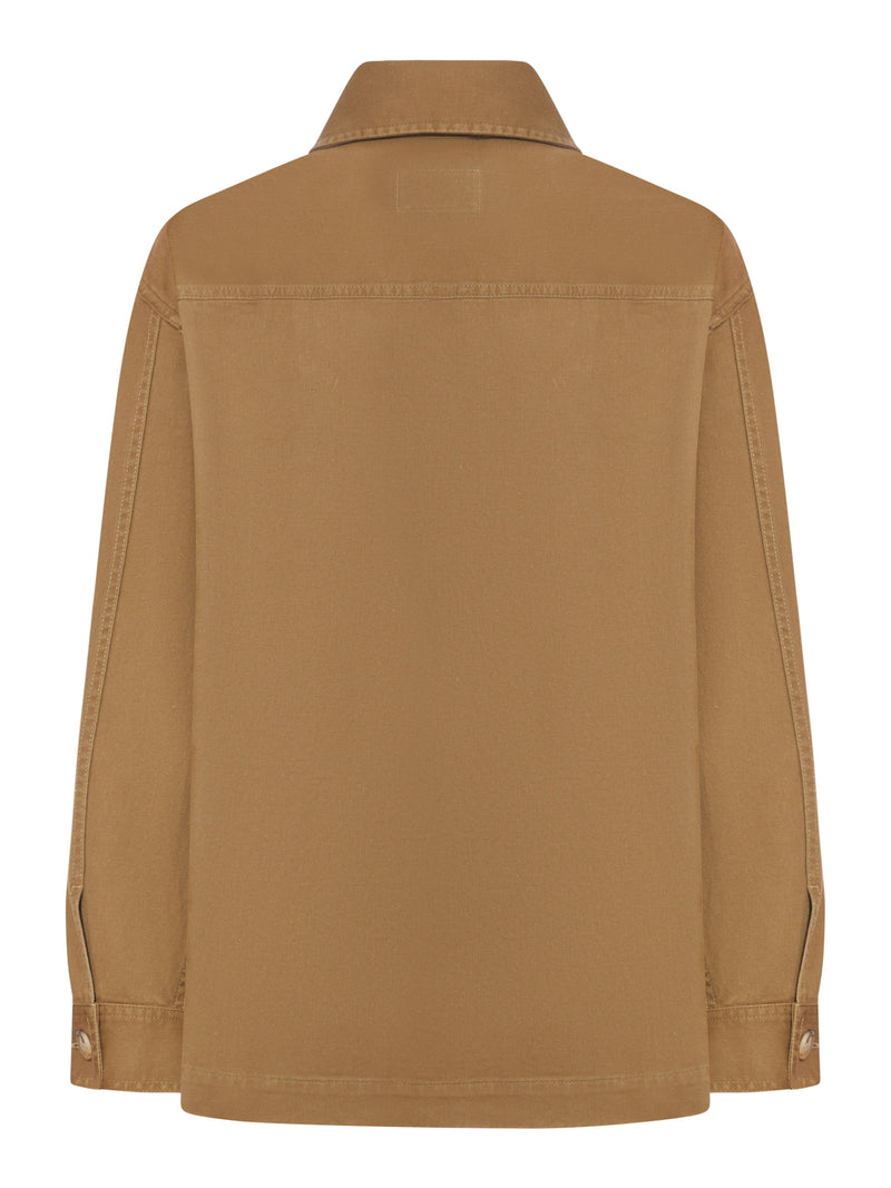 CASSANDRE OVERSHIRT IN COTTON AND LINEN GABARDINE