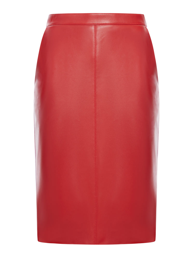 LEATHER PENCIL SKIRT