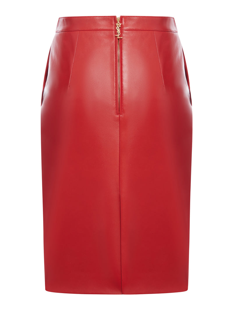 LEATHER PENCIL SKIRT