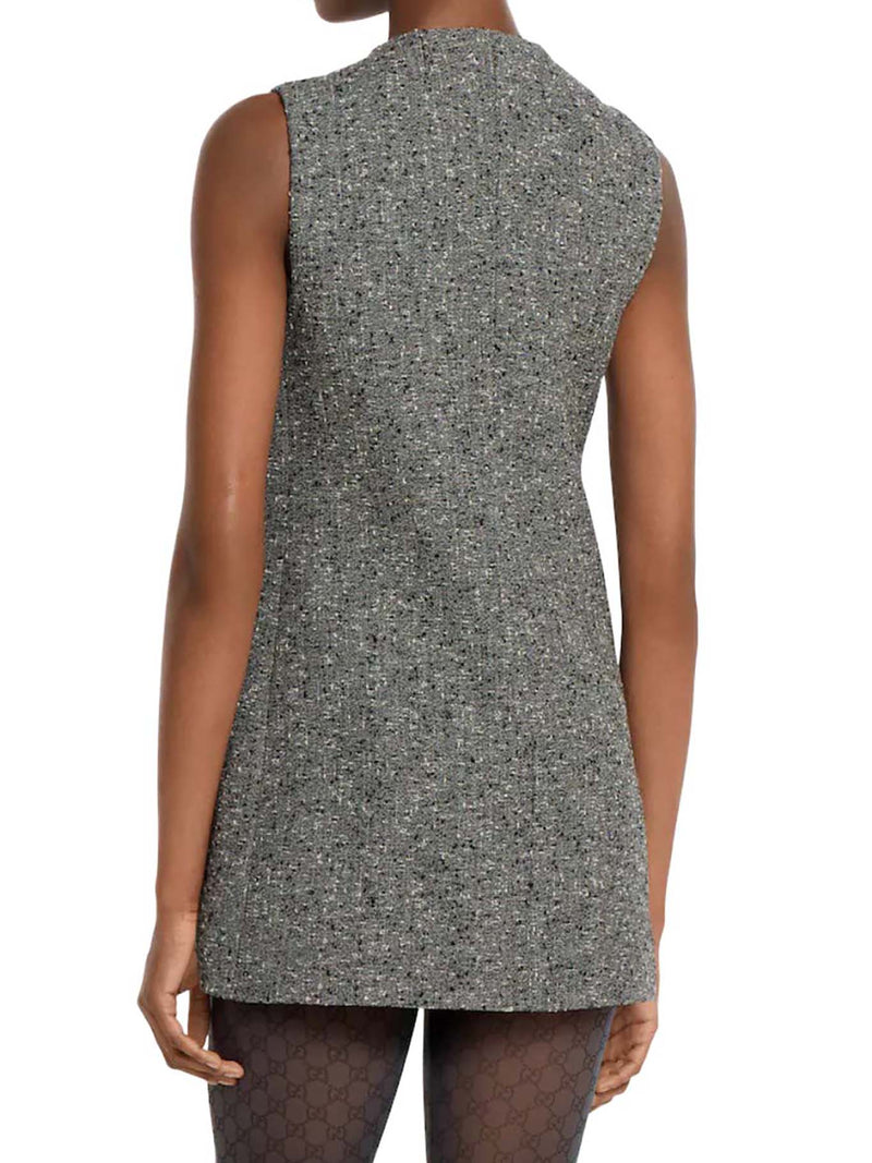 WOOL DRESS WITH OVERSIZED BUTTONS