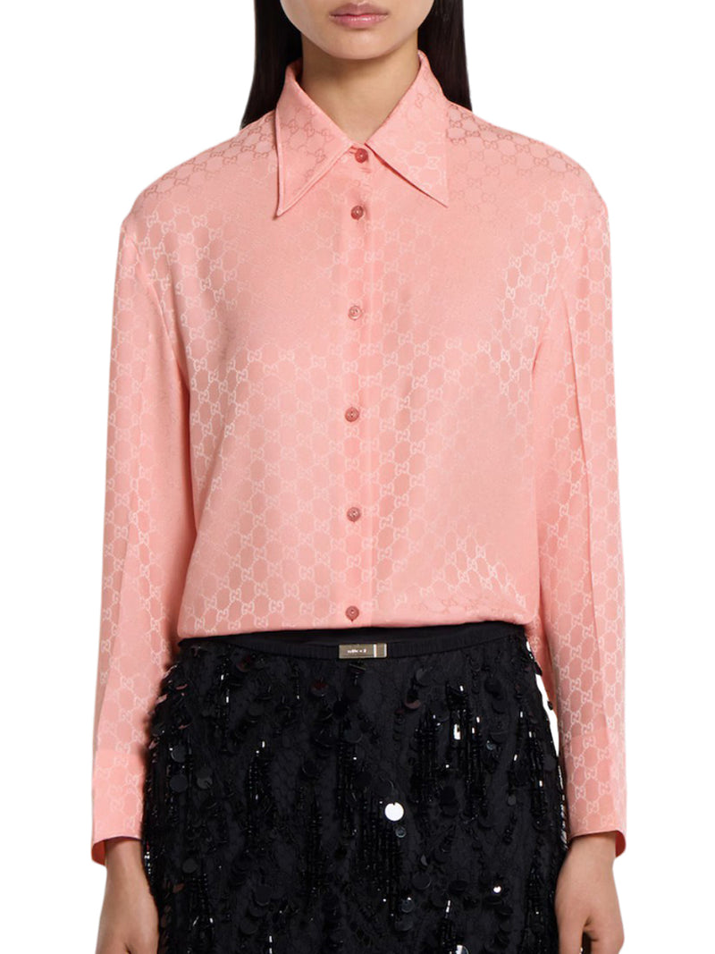 GG JACQUARD SILK SHIRT