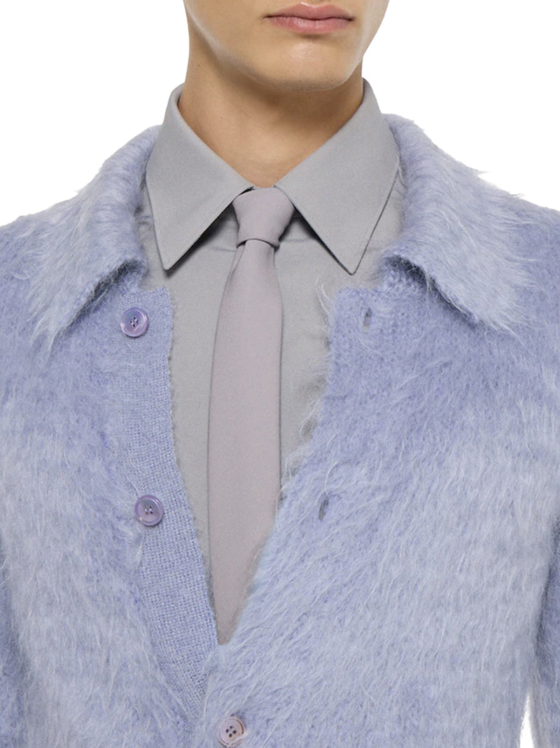 SILK TIE WITH CREPE EFFECT