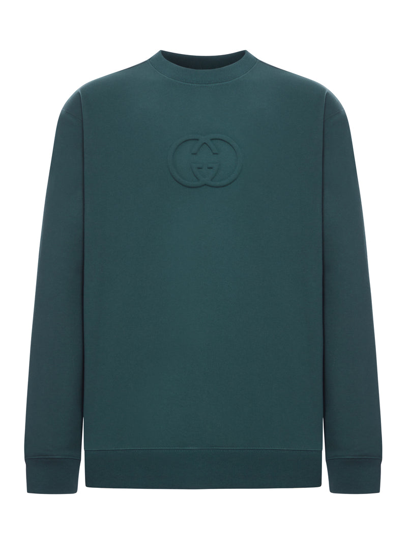 COTTON SWEATSHIRT WITH EMBOSSED LOGO