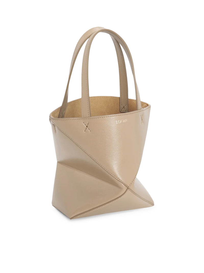PUZZLE FOLD TOTE BAG IN POLISHED CALFSKIN