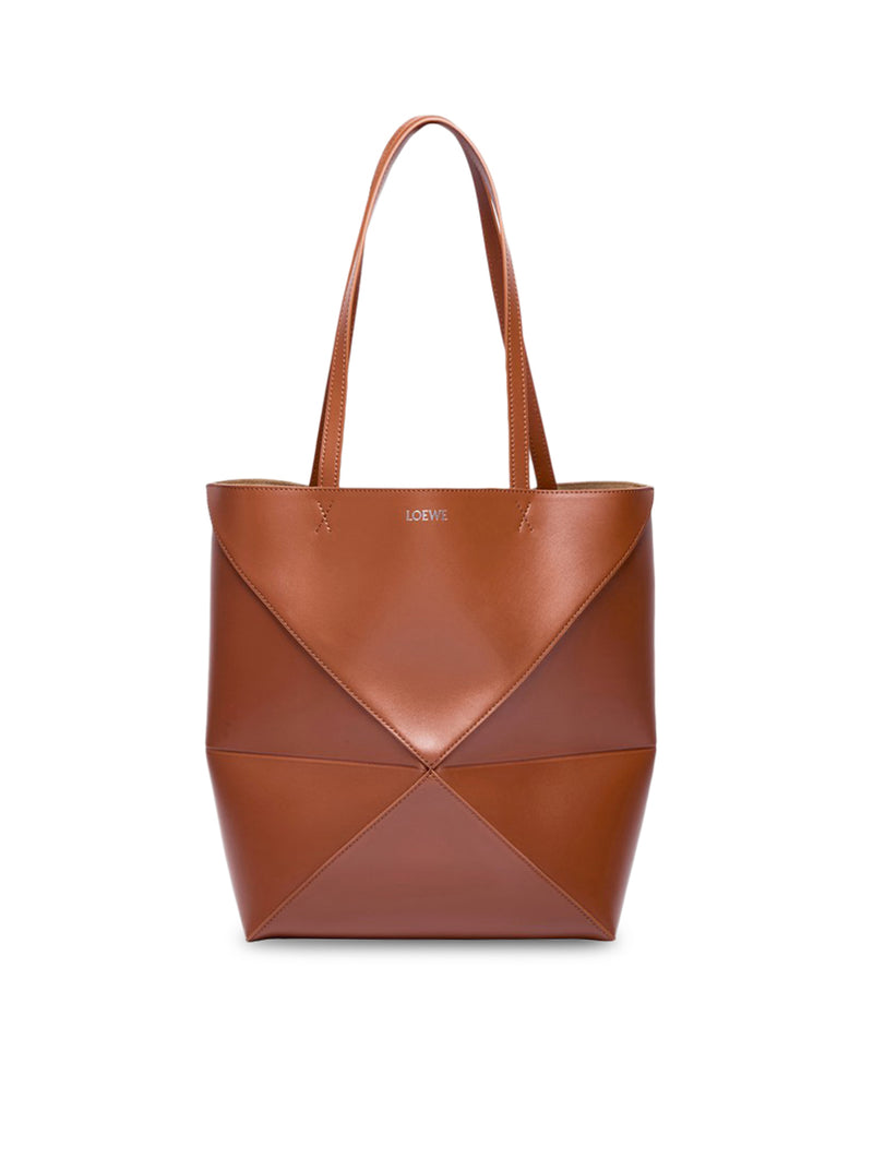 PUZZLE FOLD TOTE BAG IN POLISHED CALFSKIN