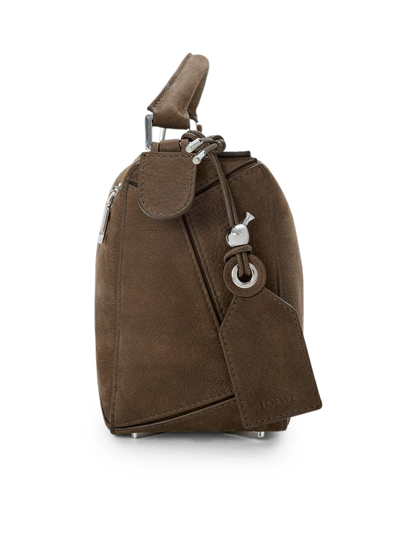 FEATHERLIGHT PUZZLE SMALL BAG IN GARNET NUBUCK