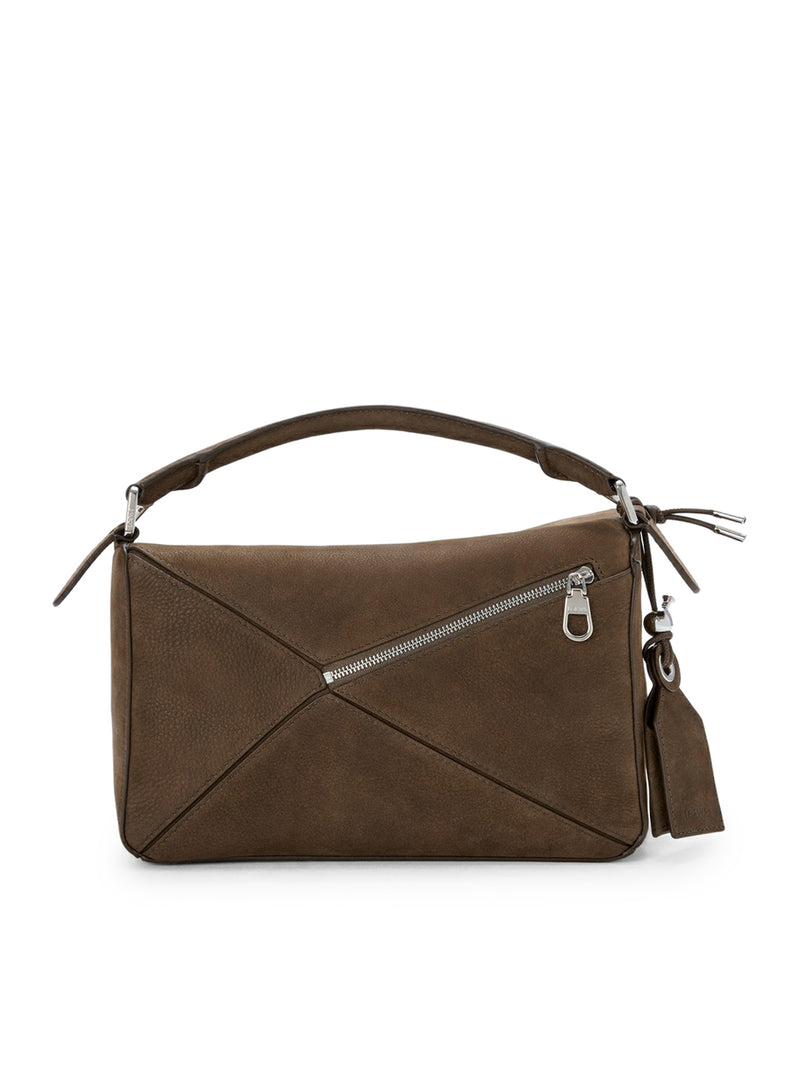 FEATHERLIGHT PUZZLE SMALL BAG IN GARNET NUBUCK