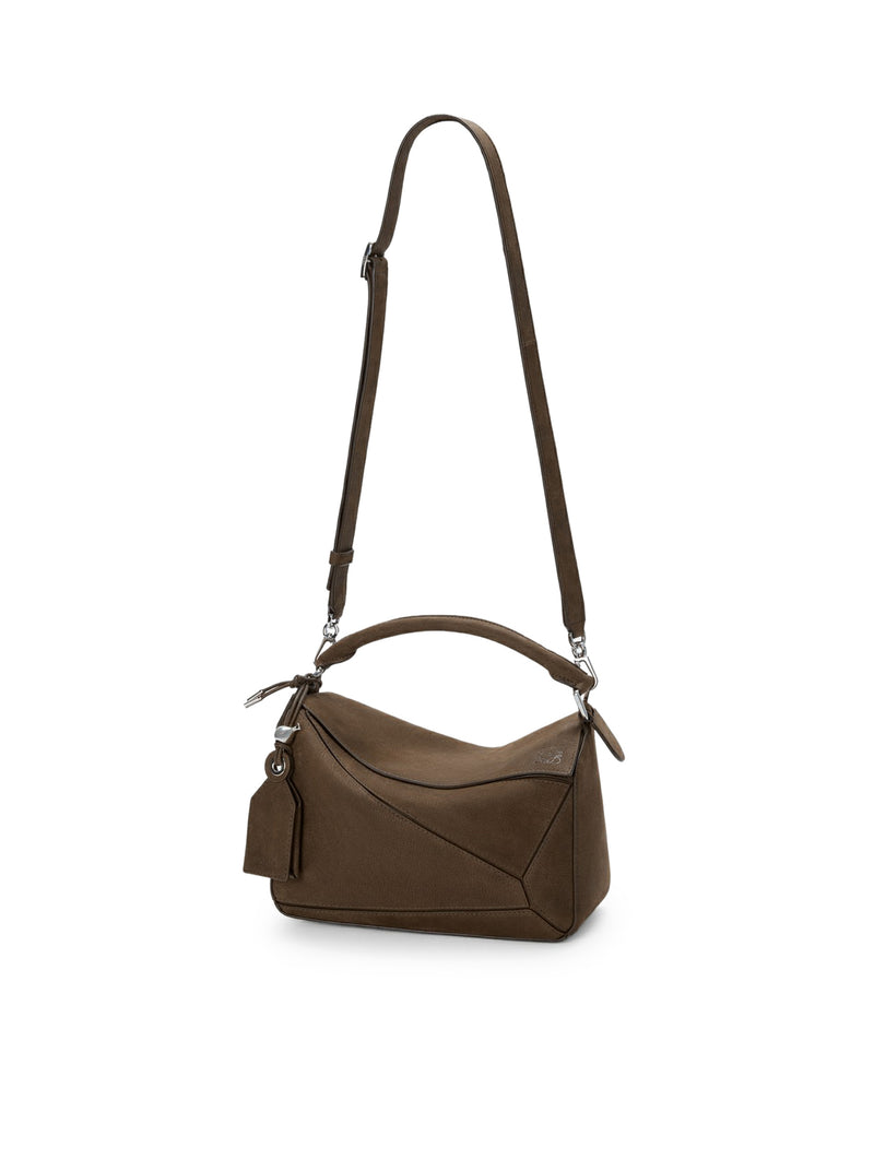FEATHERLIGHT PUZZLE SMALL BAG IN GARNET NUBUCK
