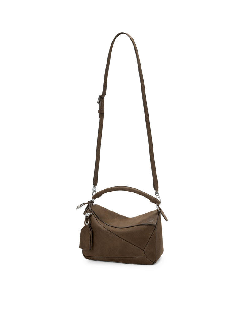 FEATHERLIGHT PUZZLE SMALL BAG IN GARNET NUBUCK