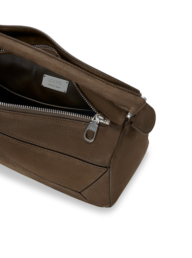 FEATHERLIGHT PUZZLE SMALL BAG IN GARNET NUBUCK