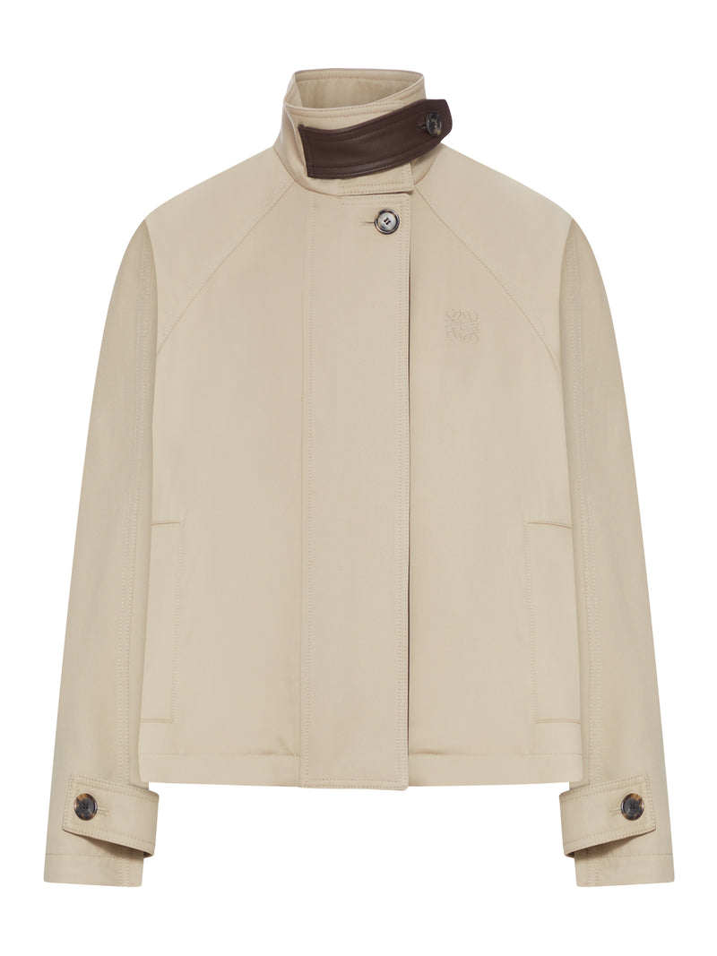 SHORT PARKA IN COTTON AND SILK