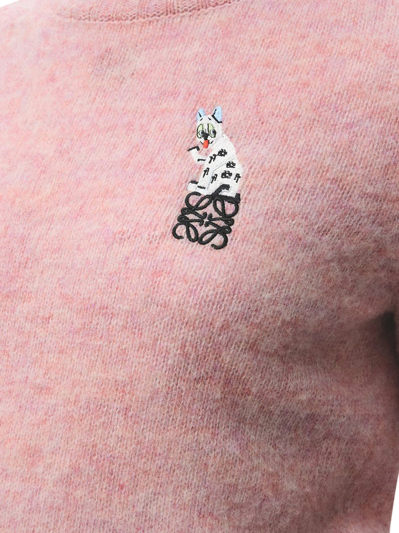 MEDIUM WEIGHT BRUSHED WOOL SWEATER