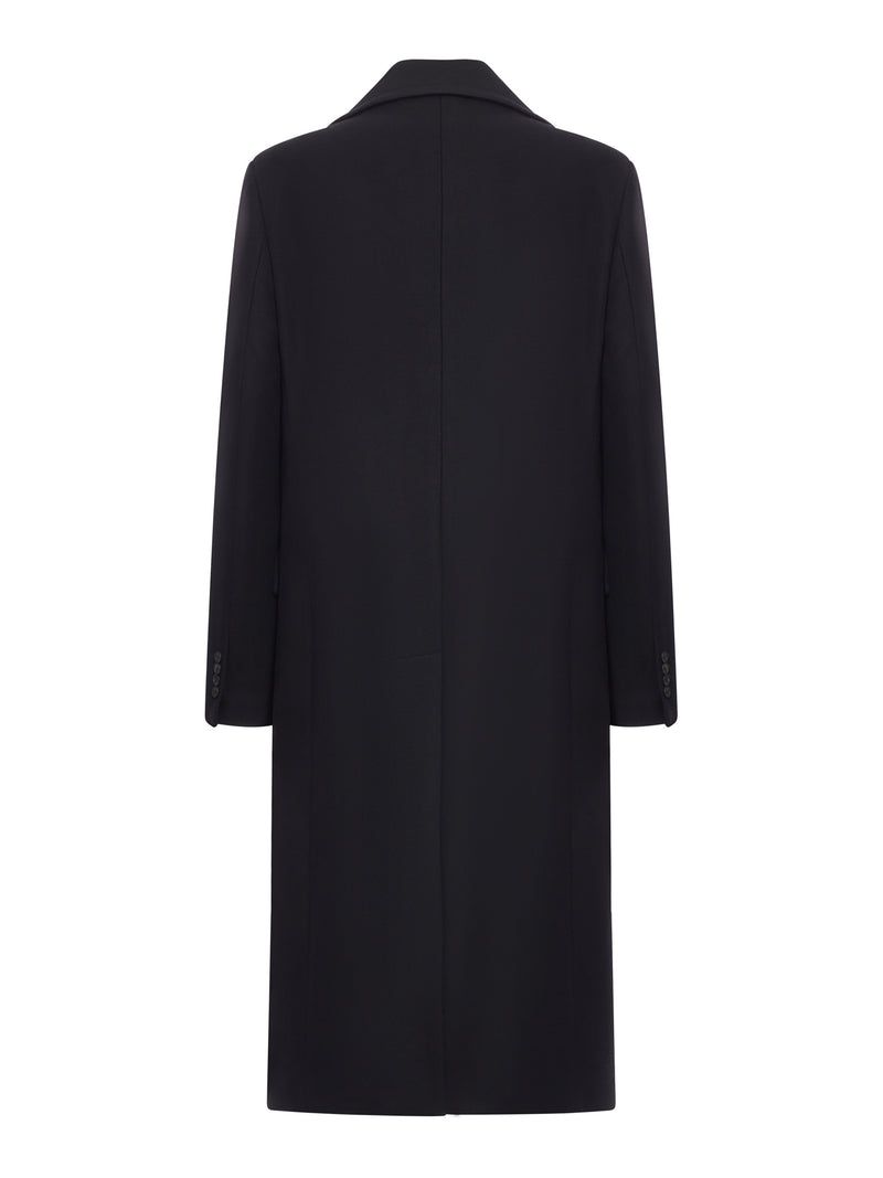 DOUBLE-BREASTED HERRINGBONE COAT