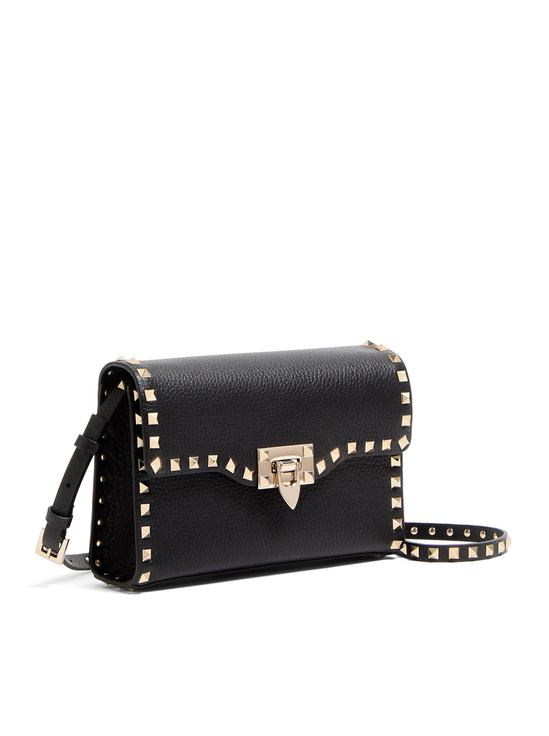 ROCKSTUD SMALL GARNET CALFSKIN CROSSBODY BAG
