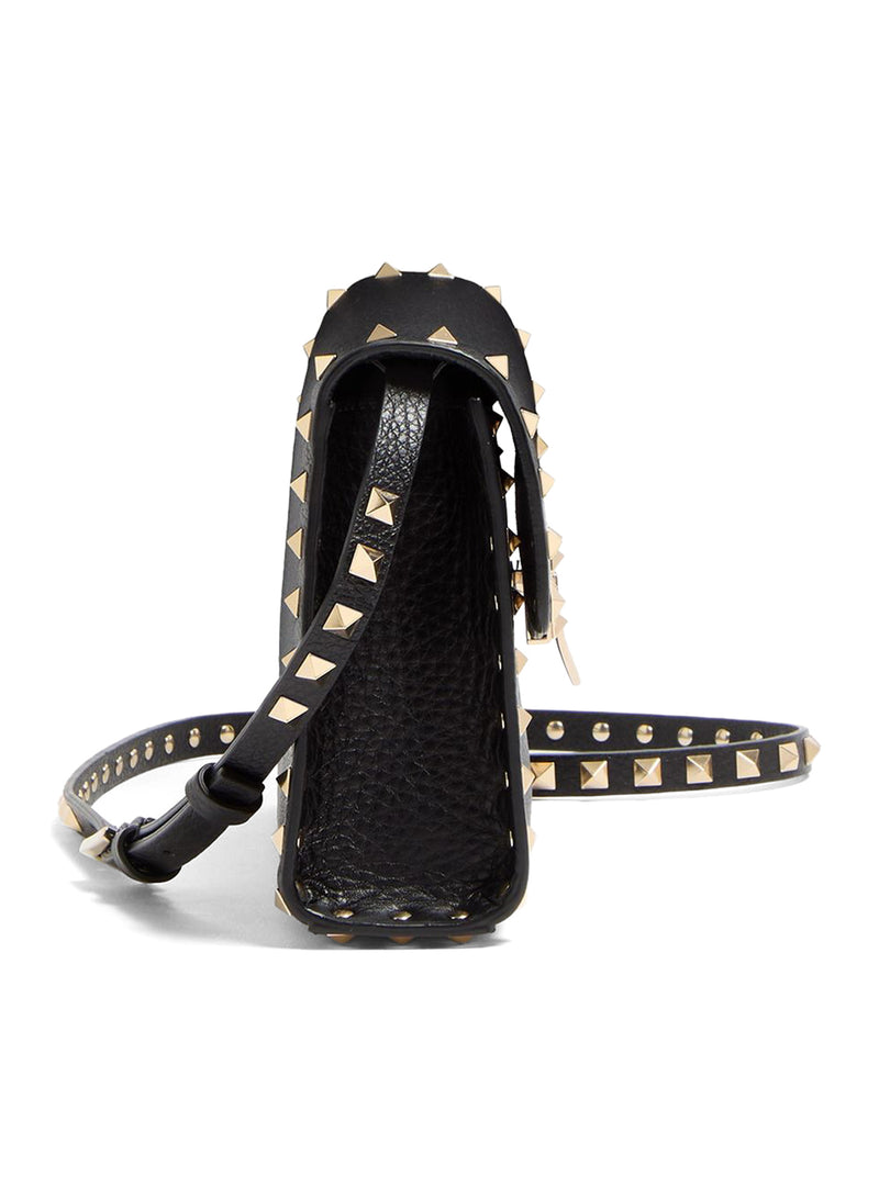 ROCKSTUD SMALL GARNET CALFSKIN CROSSBODY BAG