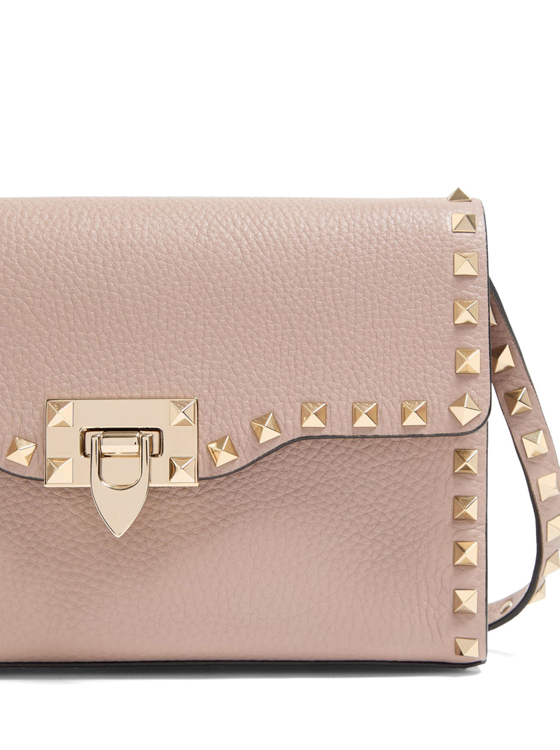 ROCKSTUD SMALL GARNET CALFSKIN CROSSBODY BAG