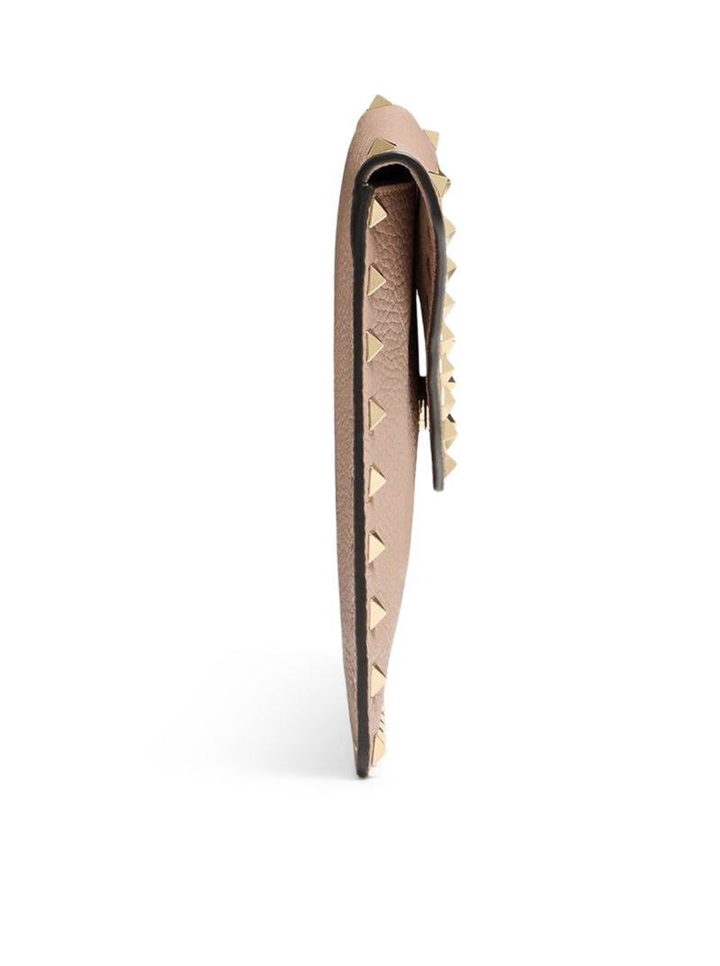 ROCKSTUD POUCH IN GARNET CALFSKIN