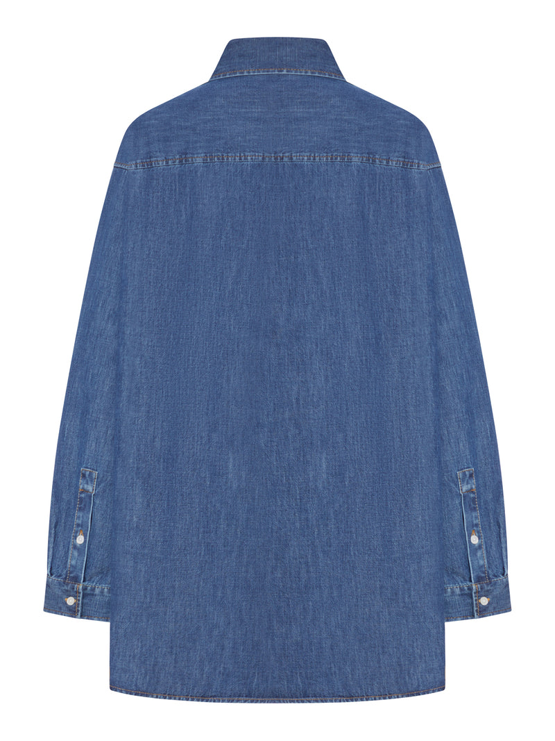 SOLID CHAMBRAY DENIM SHIRT