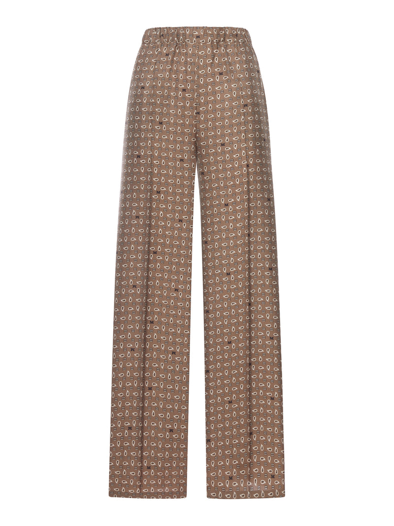 PRINTED SILK TROUSERS