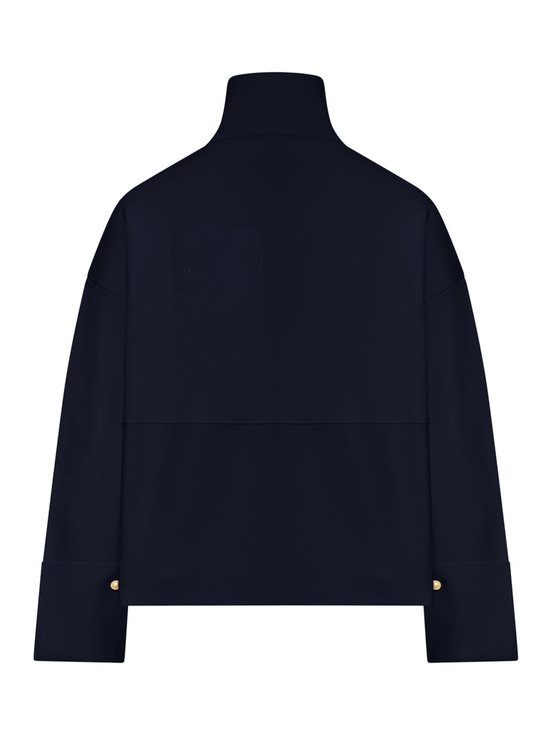 HIGH NECK SWEATSHIRT WITH ZIP