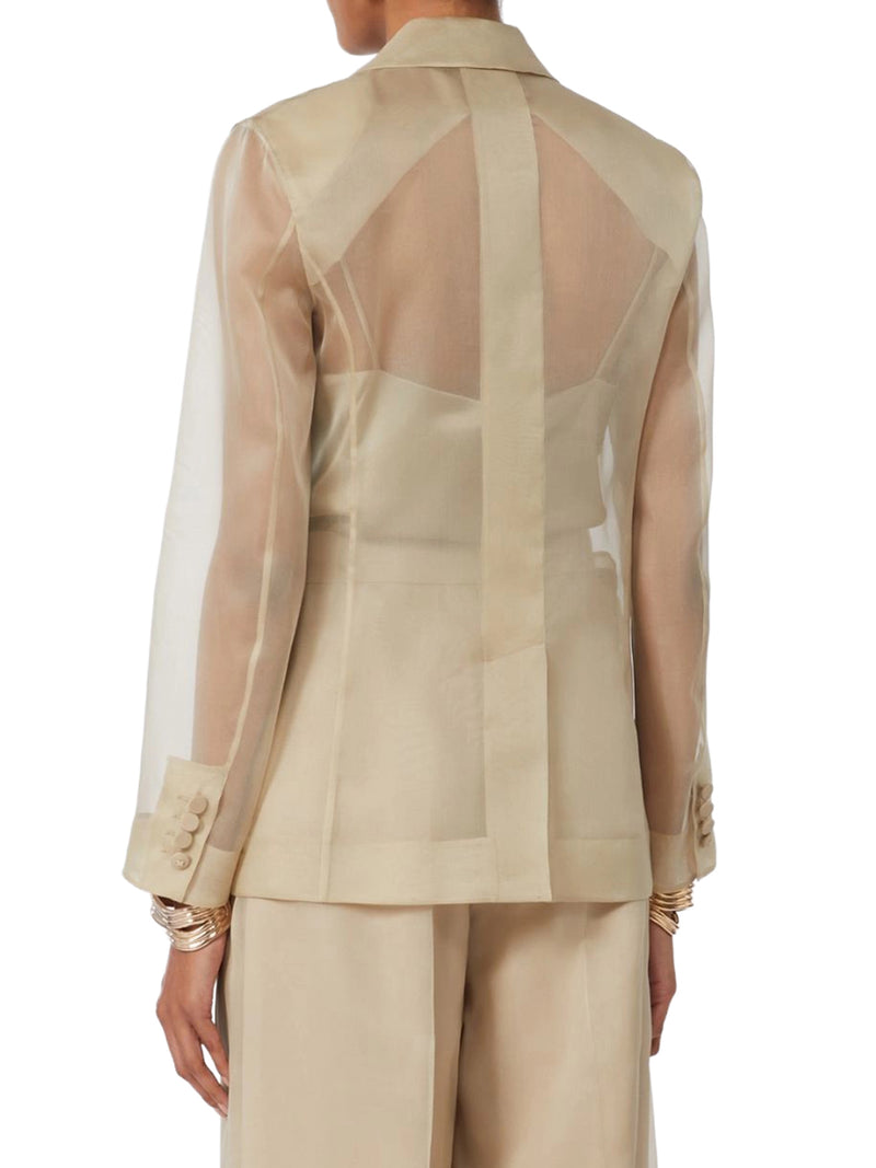 SILK ORGANZA SLOGAN JACKET