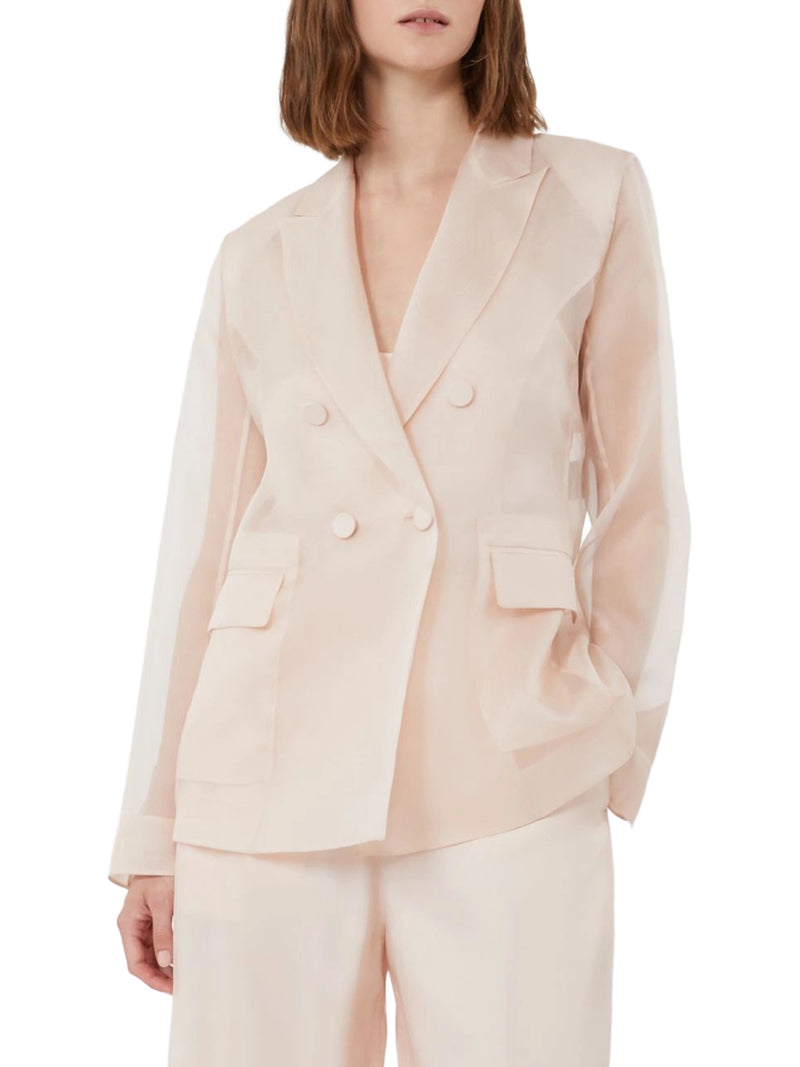 SILK ORGANZA SLOGAN JACKET