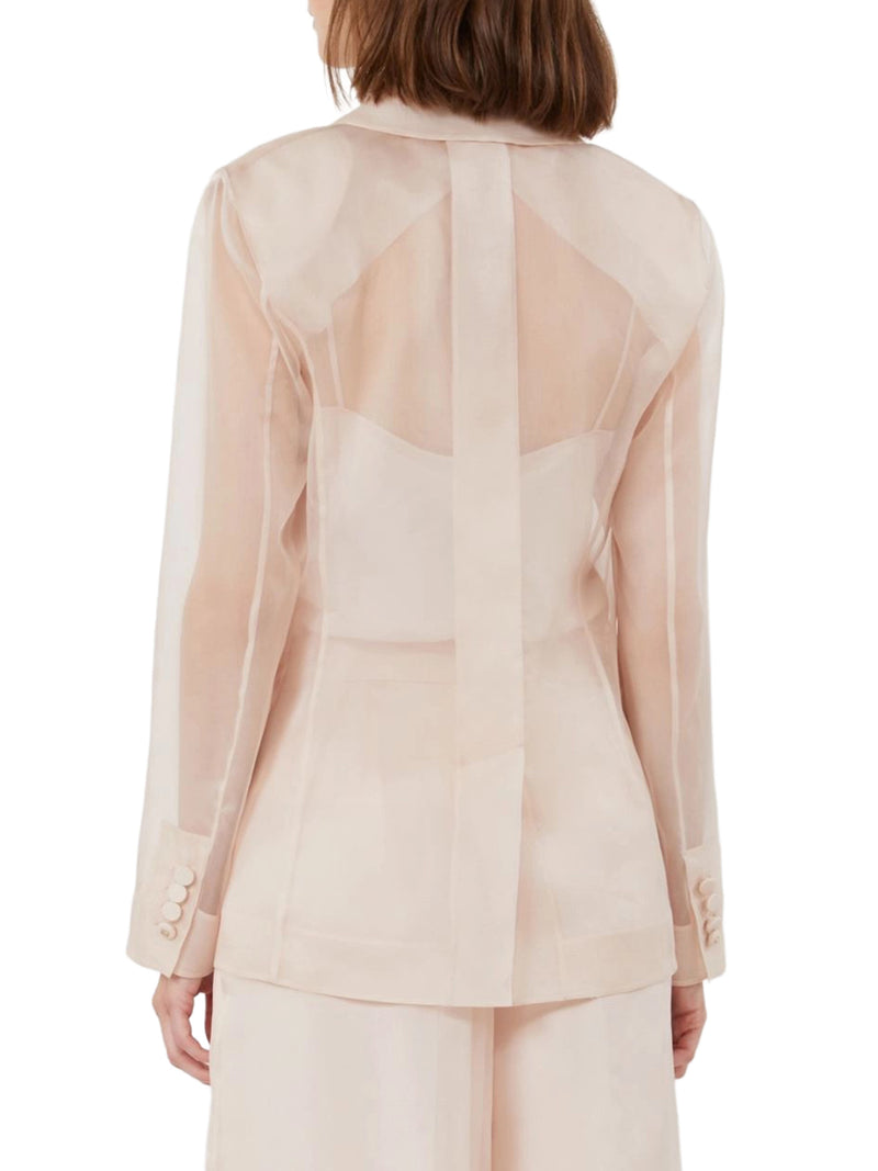 SILK ORGANZA SLOGAN JACKET
