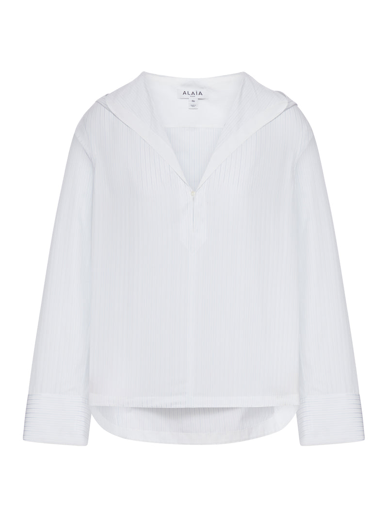 POPLIN HOODED SHIRT
