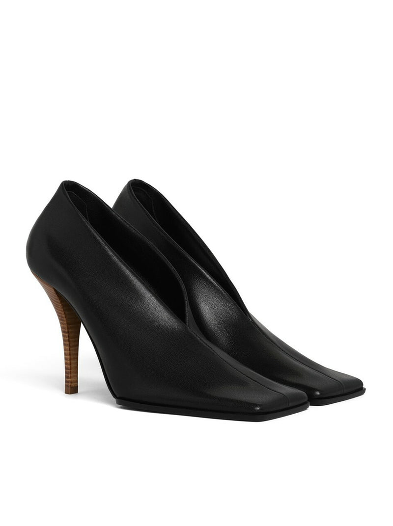 SQUARE LEATHER DÉCOLLETÉ