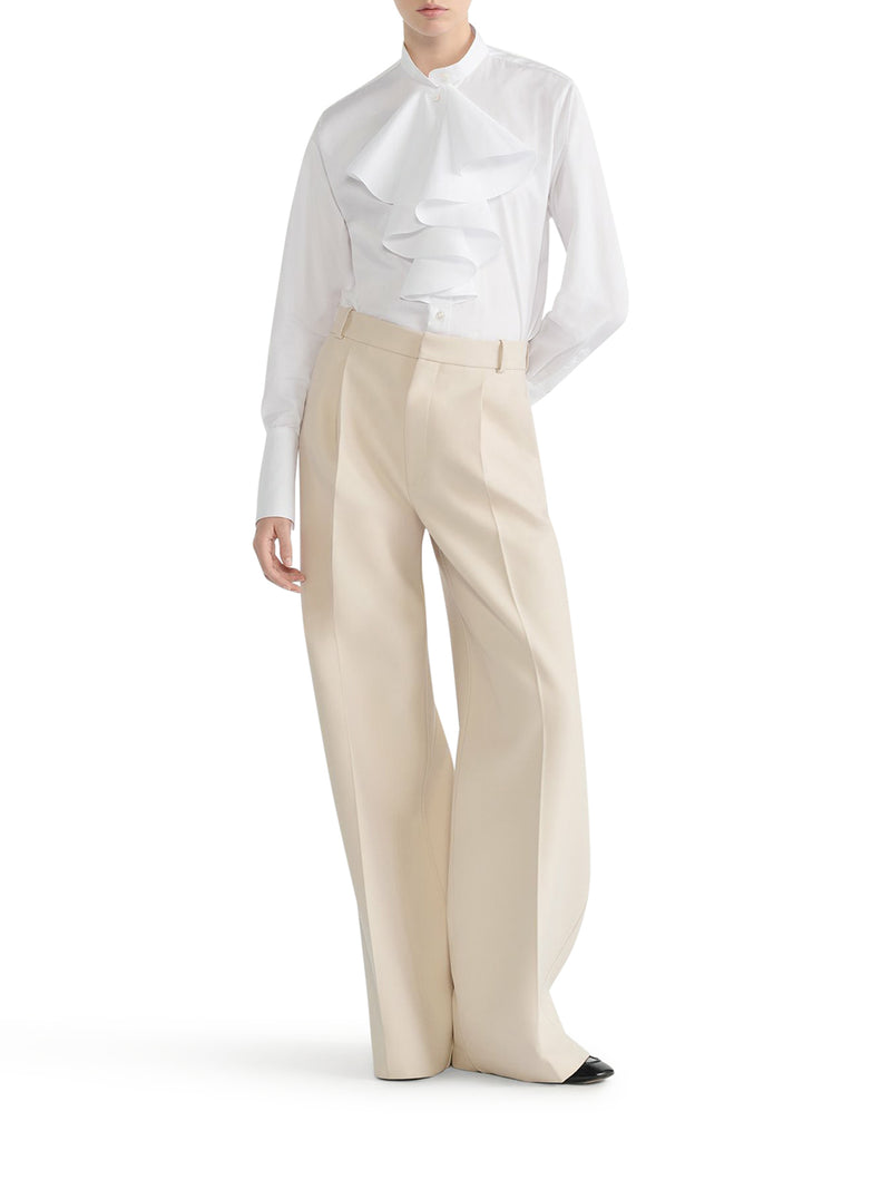 BLOUSE WITH RUFFLED NECKLINE