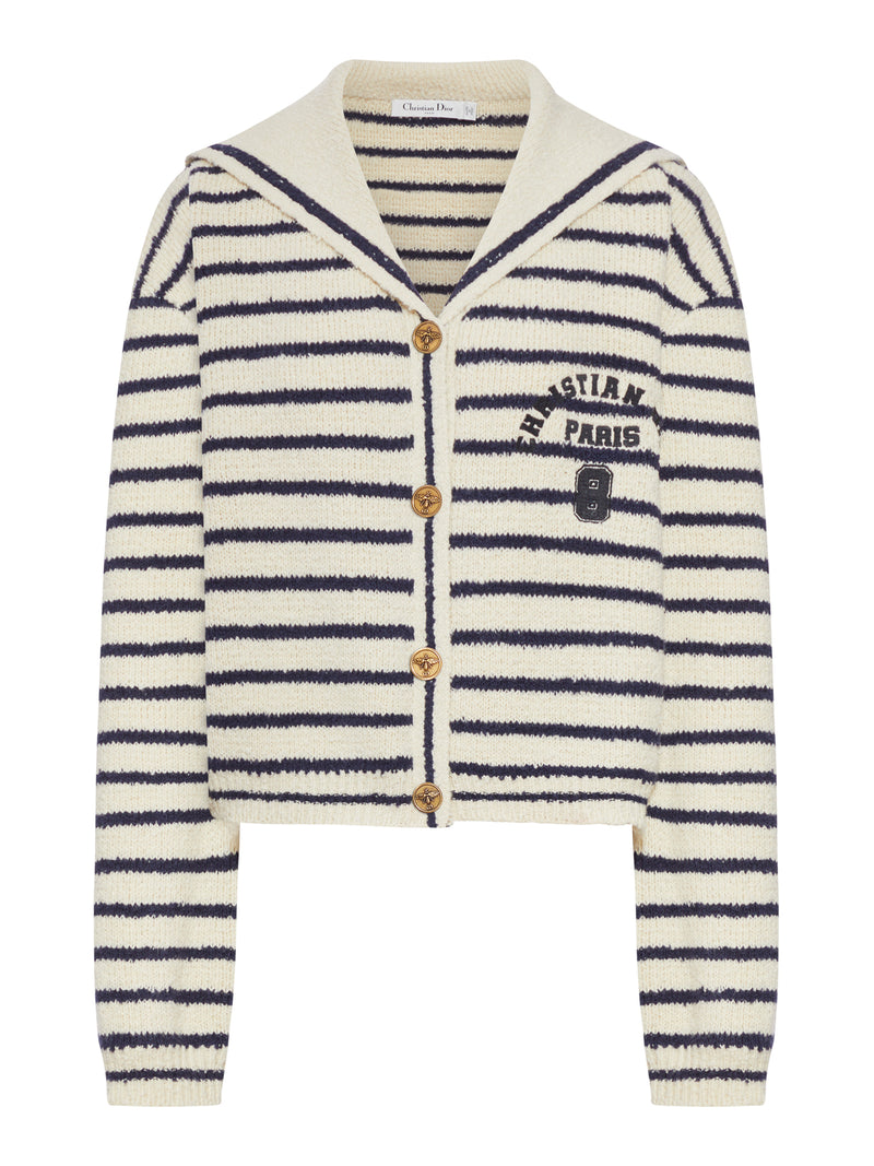 MARINIÈRE CARDIGAN WITH SAILOR COLLAR