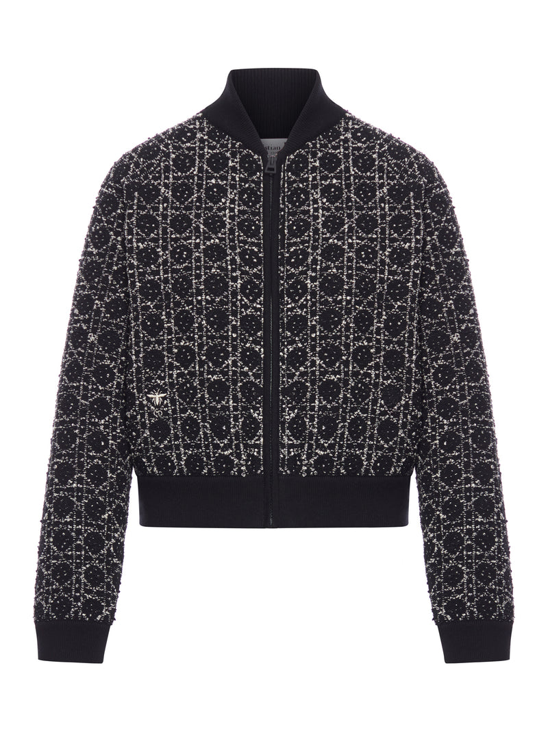 MACROCANNAGE JACKET IN COTTON BLEND TWEED