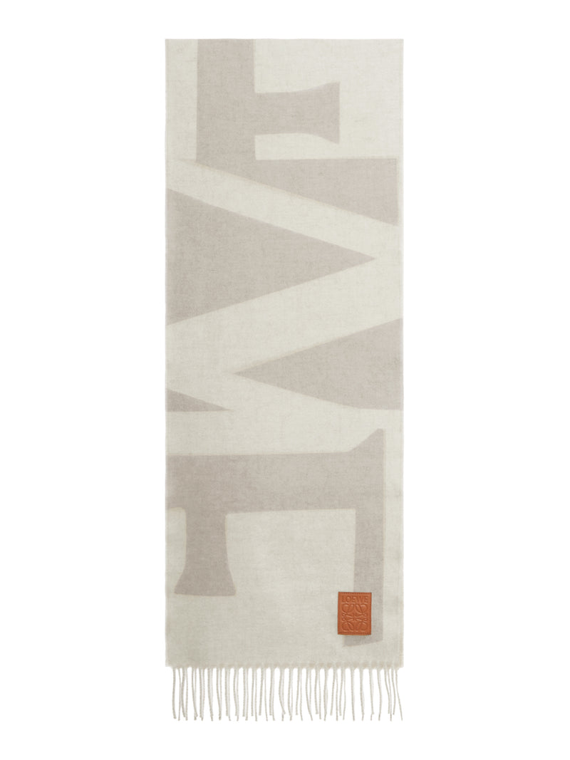 CASHMERE JACQUARD LOGO SCARF