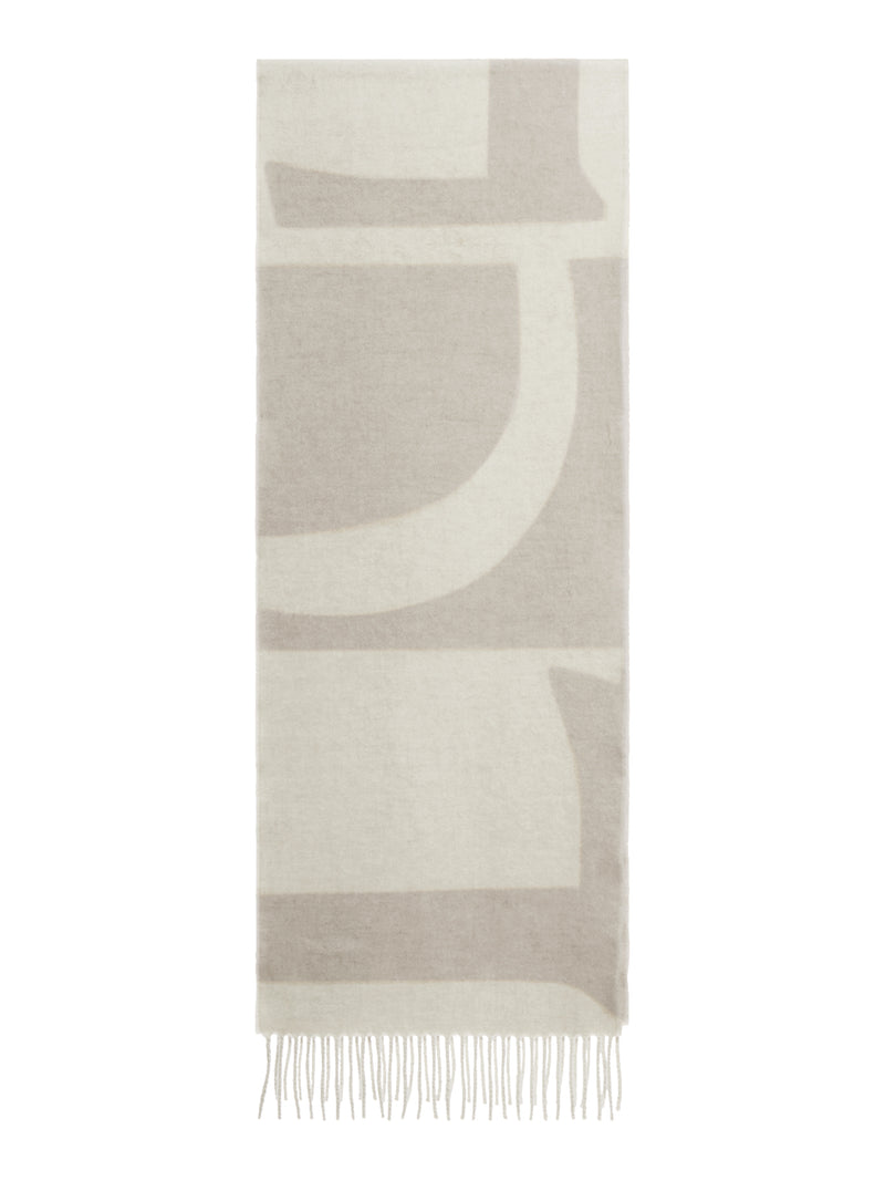CASHMERE JACQUARD LOGO SCARF