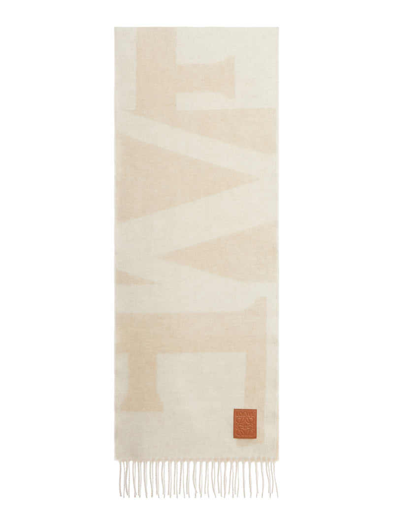 CASHMERE JACQUARD LOGO SCARF
