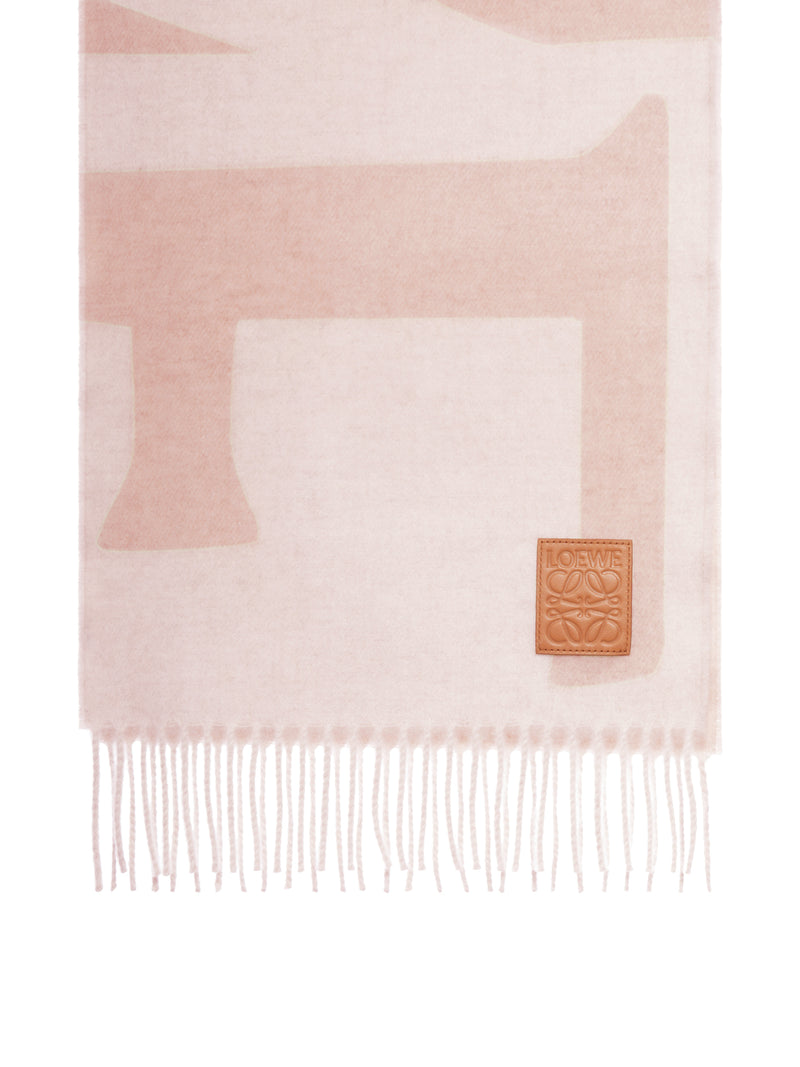 CASHMERE JACQUARD LOGO SCARF