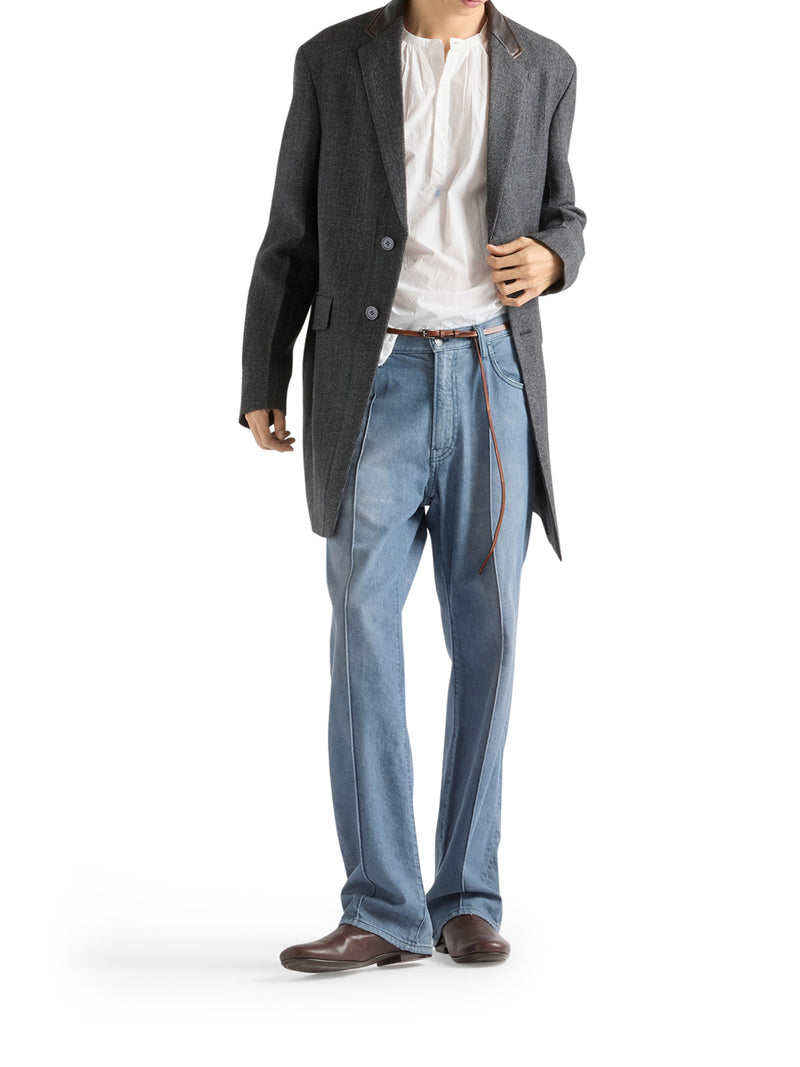 FIVE POCKET JEANS IN WASHED DENIM