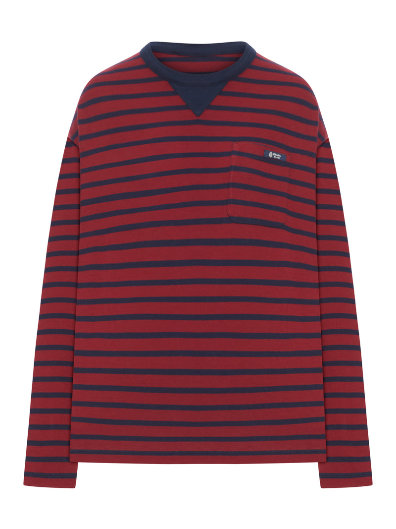 STRIPED COTTON SWEATER