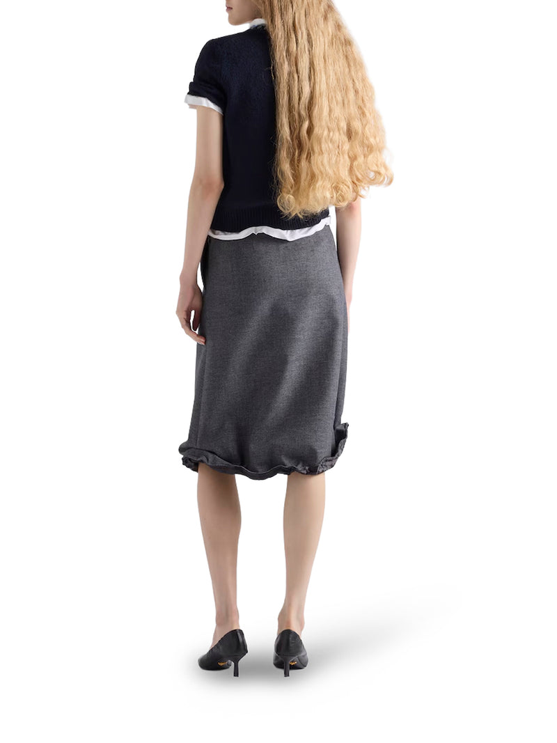 CREW NECK SWEATER IN WOOL AND CASHMERE