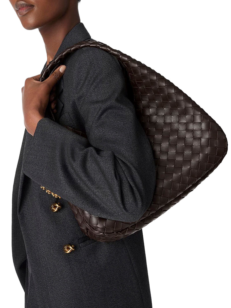 WOVEN LEATHER CAMPANA BAG