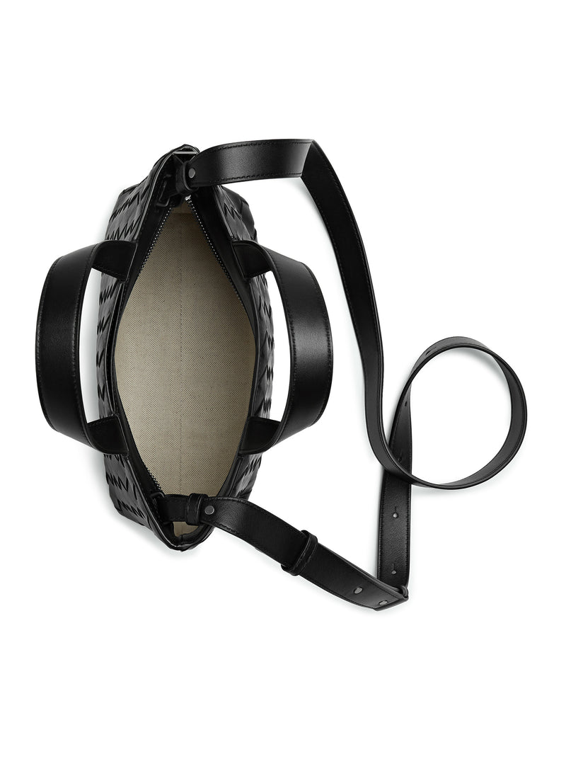 MINI WOVEN TOTE BAG WITH ZIP