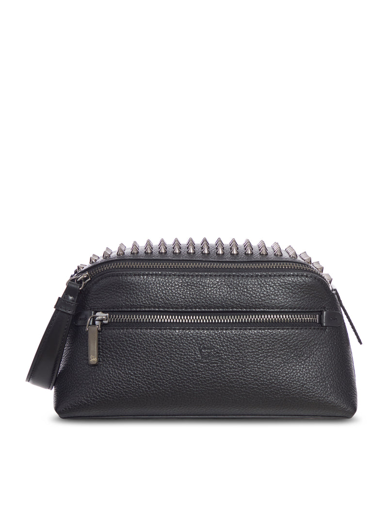 FUNKY CALFSKIN AND STUDDED CLUTCH